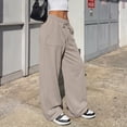 thumbnail image 5 of SUNBS Wide Leg Sweatpants for Women High Waisted Drawstring Sweat Pants With Big Patch Pockets., 5 of 9
