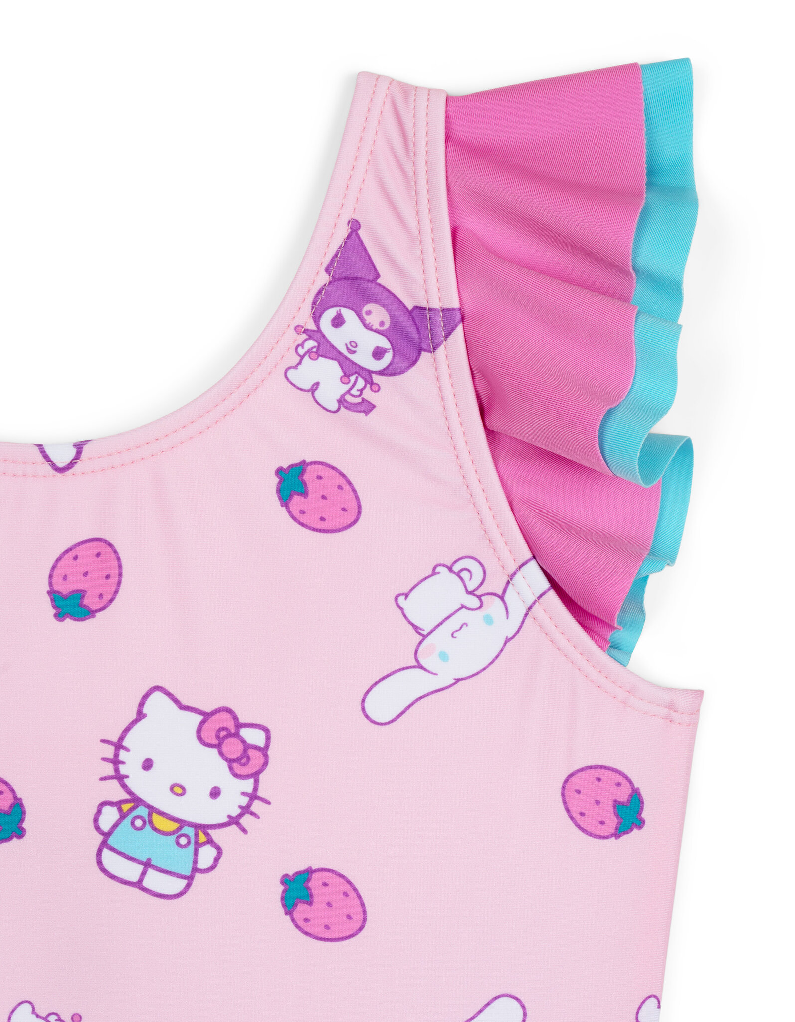 Hello Kitty Kuromi Cinnamoroll UPF 50+ One Piece Bathing Suit Little Kid to Big Kid