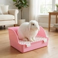 thumbnail image 4 of unbranded Caja De Arena Para Conejos Y Cobayas Con Estructura Anti Derrames Rosa, 4 of 6
