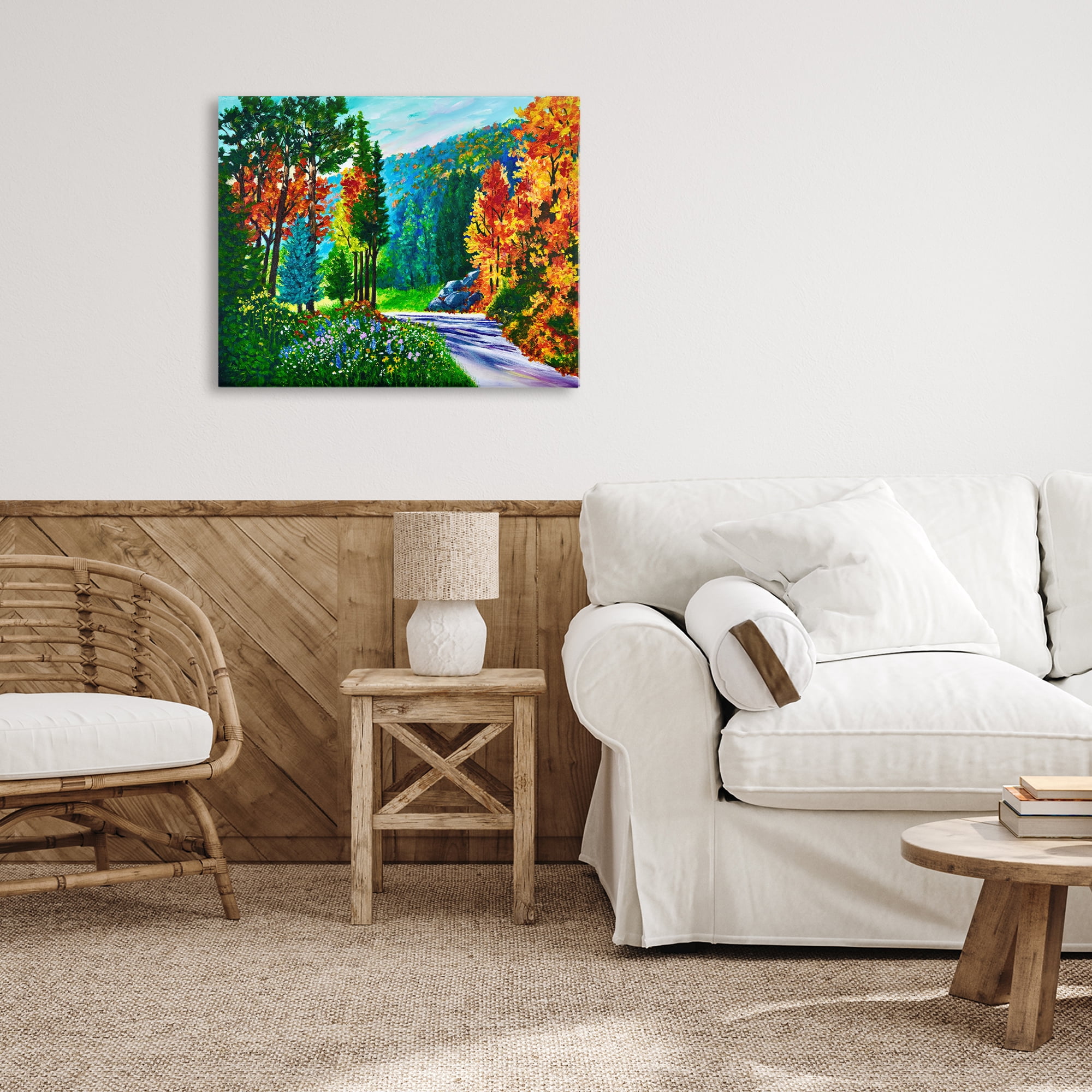 Stupell Industries Sunlit Autumn Woodland Pathway Canvas Wall Art, design by Lee Ann Zirbes
