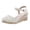A-White390, variant on Womens Wedge Slide Stylish Flexible Sleek Open Toe Dual Hook Loop Footbed Faux Leather Wedge Slide Summer Casual Outing Sandals