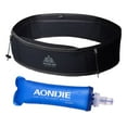 thumbnail image 1 of AONIJIE Running Belt Fanny Pack with 250ml Soft Water Bottle Flask, Moisture Wicking Waist Pack Great for Marathon Climbing Jogging Cycling Workout(Full Black,S/M), 1 of 8