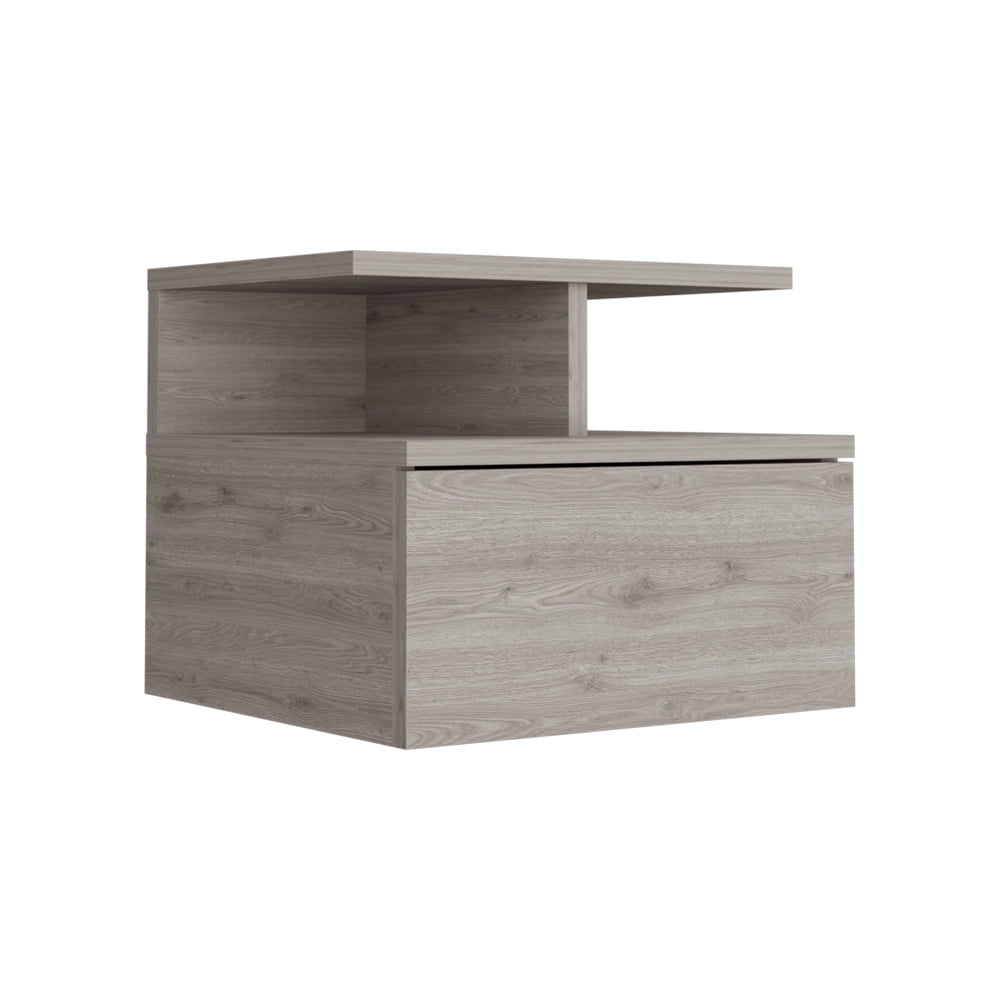CoSoTower Floating Nightstand Flopini, One Drawer, Light Gray Finish