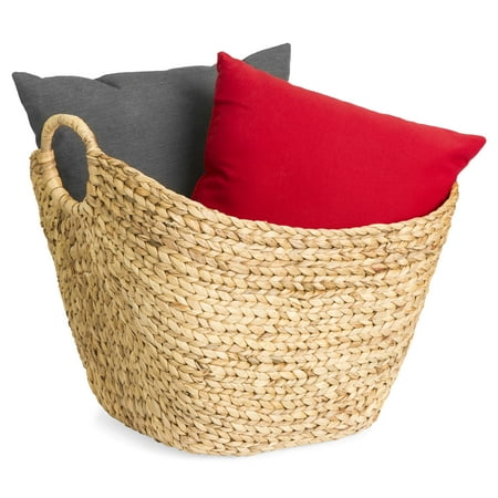Buy Wicker Baskets Australia Best Choice Products Portable Large Hand Woven Seagrass Wicker Braided Storage Laundry Blanket Toys Basket Organizer for Home w/ Handles, Strong Steel Frame, Natural ()