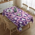 thumbnail image 2 of Pink and Purple Of Leopard Print Rectangle Tablecloth 60"x84",Waterproof Polyester Rectangle Table Cloth, Wipeable Spillproof Polyester Tablecloth for Dining, Camping, Indoor and Outdoor, 2 of 5