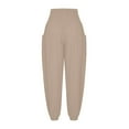 thumbnail image 5 of LEBONYARD Wide Leg Pants Clearance,Women's Casual Long Pants Comfortable Home Pants Solid Color Casual Wide Leg Sports Pants Long Pants Khaki M, 5 of 7