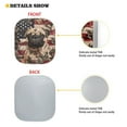 thumbnail image 2 of KUIFORTI 2 Pcs Camo Car Windshield Sun Shade Funny Pug Car Shade Front Windshield Universal for SUV Trucks,Cute Sun Visor for Car Windshield Foldable, 4th of July Flag Decor, 2 of 5