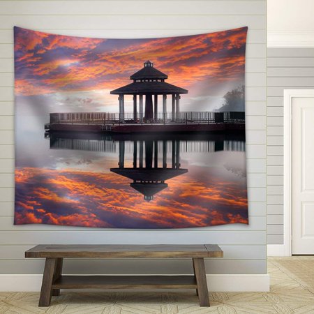 Wall26 Sunrise Of Sun Moon Lake Taiwan Fabric Wall Tapestry Home Decor 51x60 Inches - 