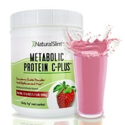 NaturalSlim Metabolic Protein C-Plus - Whey Protein Shake Powder Strawberry, 10 Servings