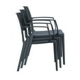 thumbnail image 3 of Pemberly Row Contemporary Resin Patio Dining Arm Chair in Brown, 3 of 11