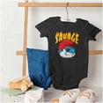 thumbnail image 4 of Cool Papa Smurf Savage Fire Cartoon Romper Boys or Girls Infant Baby Brisco Brands NB, 4 of 6