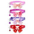 thumbnail image 3 of 4Pcs Cute Girl Dog Collars with Bow Tie, Soft Nylon Adjustable Extra Small Dog Collar for Tiny Puppies, XS Pet Collar for Neck 7.5-12.5 Inch, 3 of 8