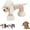 Sheep, variant on Linen Safari Companions, Squeaky Dog Chew Animals, Durable Linen Fabric Robust Dog Stuffed Toy, for Small Medium Dogs (Elephant)