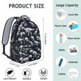 thumbnail image 6 of Cute Dinosaur Pattern Backpack for School,Cute School Bag,Schoolbag with Adjustable Shoulder Straps & Padded Back,15.3"x11"x6.7", 6 of 6