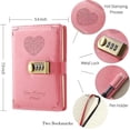 thumbnail image 2 of Diary With Lock For Girls - Leather Password Locking Journal Cute Secret Diaries Notebook With Combination Lock For Women Adults B6 Size 5.3x7.8 Inch, 2 of 3