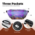 thumbnail image 4 of Naloa Colorful Purple Cosmos Flower Print Running Belts for Men Women,Running Fanny Pack with 2-Zipper Pockets,Waterproof Waist Pack for Travel Hiking Running Outdoor Sports, 4 of 8