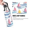 thumbnail image 4 of Yayeee 33oz Insulated Water Bottle Double Wall Stainless Steel with Flip Straw Lid, Pink Hand Drawn Sailboats, 4 of 7