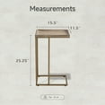 thumbnail image 4 of COZAYH Farmhouse C Table End Table, Distressed Beaded Edge Tray Top Side Table, 4 of 5