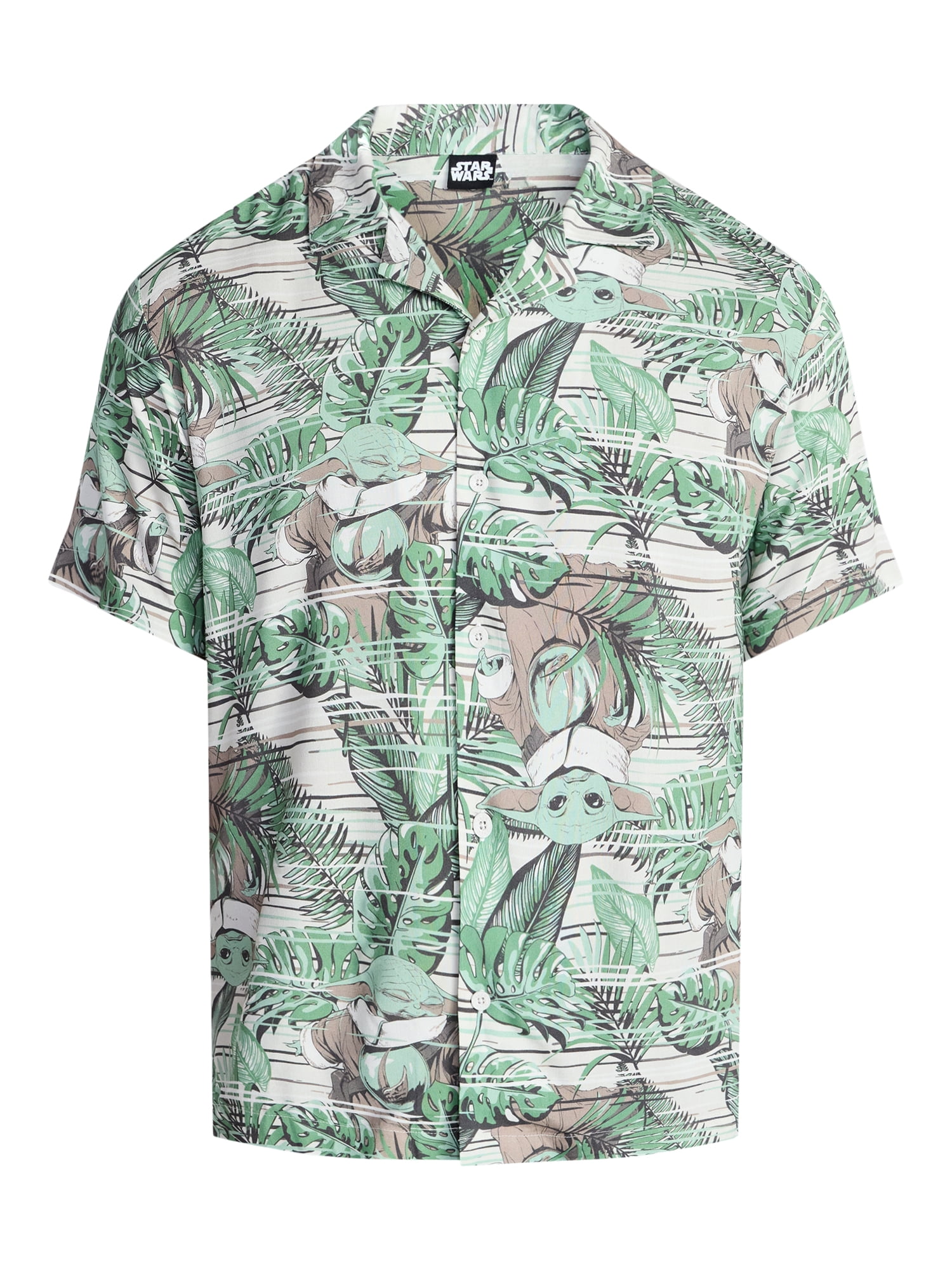Star Wars Men's and Big Men's The Mandalorian Graphic Button-Up Shirt, Sizes S-3XL