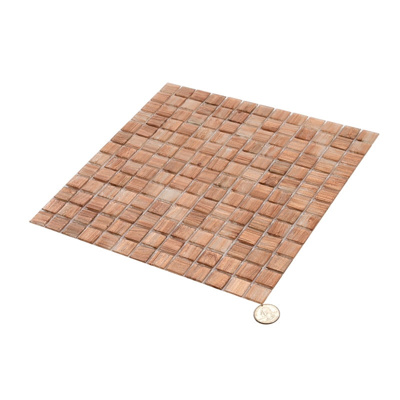 Apollo Tile Celestial 12 in. x 12 in. Glossy Copper Brown Glass Mosaic Wall and Floor Tile (20 sq. ft./case) (20-pack)