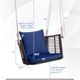 thumbnail image 2 of Costway Patio Hanging Rattan Basket Chair Swing Hammock Chair with Seat Cushion Navy, 2 of 10