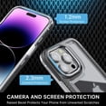 thumbnail image 4 of Funda MYBAT Lux para iPhone 14 PRO Negra con mica de Cristal MYBAT Lux, 4 of 7