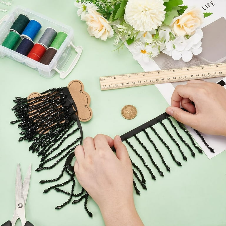 Beaded Fringe Trim For Lampshades Yard Crystal Beaded Fringe Trim