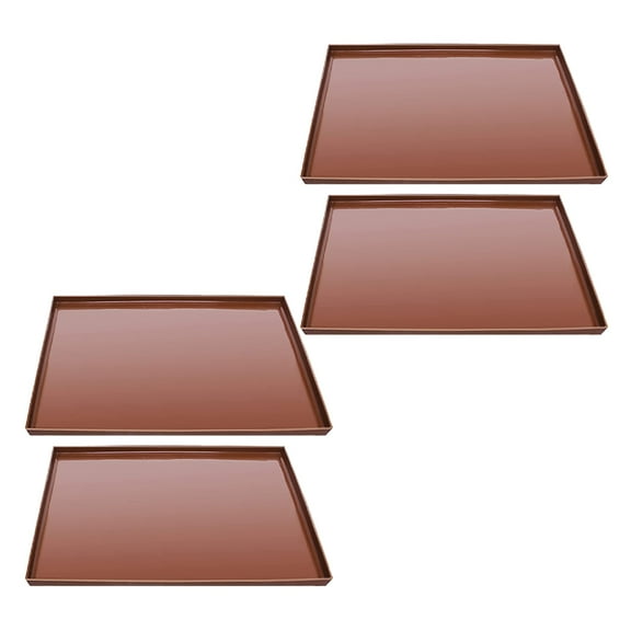 4 Pcs Silicone Pad Silicone Baking Tray Dehydrator Mats for Fruit Dryer Flax Crackers Dryer Mat Dehydrator Trays