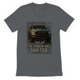 thumbnail image 5 of The Power Has Shifted V-Neck T-shirt 702HP American Pickup Truck Offroad Muscle 4x4 High Torque Built For Power Tee, 5 of 7