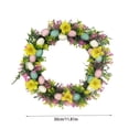 thumbnail image 3 of Easter Wreath for Front Door,Easter Egg Wreath with Daisy Flowers and Pastel Eggs, Spring Door Wreaths for Home Easter Decorations, 3 of 6