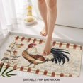 thumbnail image 6 of Vintage Rooster Doormat Outdoor Entrance 24"x36", Watercolor Spring Floral Farmhouse Animals Absorb Moisture Dirt Door Mats, Non-Slip Rubber Backing Floor Mats Indoor, Low-Profile Front Door Rugs, 6 of 9