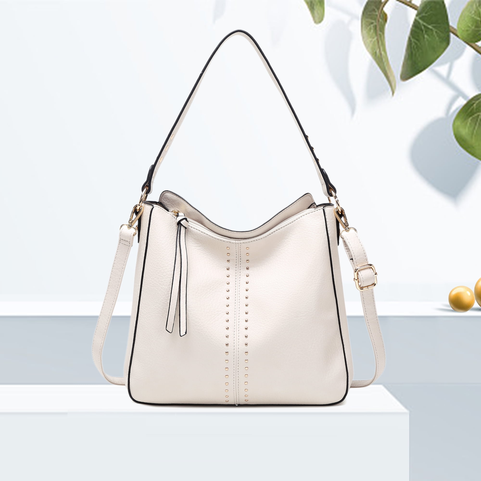 Montana West Hobo Bag for Women Crossbody Purse and Handbags Ladies Chic Shoulder Bags, Beige