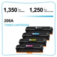 thumbnail image 2 of 4x Toner for 206A W2110A Color Laserjet Pro MFP M283cdw M282 M255dw NO CHIP, 2 of 9