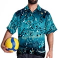 thumbnail image 4 of Note Men's Casual Hawaiian Shirt Printed Button Down Short Sleeve Summer Beach Shirts Unisex, 4 of 6
