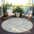 thumbnail image 6 of Addison Rugs Chantille Indoor/Outdoor Transitional Geometric Beige Washable Round Rug, 8' x 8', 6 of 6