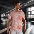 thumbnail image 3 of Wukai Corals Print Men's Short-Sleeved Mesh T-Shirt,Quick-Dry Short Sleeve Workout T-Shirt-Large, 3 of 8