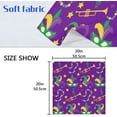 thumbnail image 4 of Coolnut Mardi Gras Cloth Napkins Set of 1, Reusable Washable Polyester Dinner Table Napkins for Family, Weddings, Parties, Home Decor, 20 x 20 Inch Washcloth Gift, 4 of 7