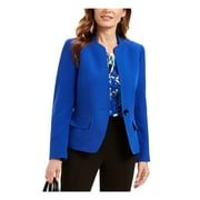 KASPER Womens Blue Suit Jacket Petites Size: 8P