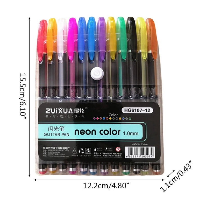 Zonon 12 Colors 3D Jelly Pens Set DIY Painting Glossy Jelly Ink Pen Puffy  Jelly Colorful Pen Highlighters Glitter Markers for Valentine's Day Decor