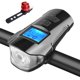 thumbnail image 5 of de luz para bicicleta, ímetro LED luces para bicicleta con bocina, luz trasera recargable USB y faro para bicicleta, se adapta a todas las bi - Negro Sunnimix Luz del velocímetro de bicicleta, 5 of 8