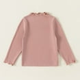 thumbnail image 2 of Staki Girls Long Sleeve Shirts Casual Crewneck Fall Fashion Tops Basic Tees Toddler Girl Long Sleeve Tops(Pink,18-24 Months), 2 of 3