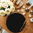 thumbnail image 2 of Pure Black Round 13 Inch Placemats Set of 2, Simple Solid Color HeatResistant Non Slip Place Mats for Dining Table, Wipeable Braided Kitchen Table Mats for Housewarming, 2 of 9