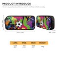 thumbnail image 5 of ZUXONGSY Soccer Colorful Splatter Paint Music Notes Print School Bag Bookbag for Primary Junior School Student 3 PCS Backpack Set with Lunch Box Pencil Case for Boys Girls Kids, 5 of 6