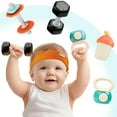 thumbnail image 1 of Juego de sonajeros iPlay iLearn Baby First Gym Teething para niños pequeños de 3 a 6 m, 1 of 7