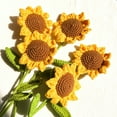 thumbnail image 6 of Handmade Crochet Sunflower Bouquet under $5! Yrmaups Simulation Sunflower Bouquet, Handmade Crochet Artificial Flowers, Eternal Flowers Home Decor, Woolen Sunflower Arrangement, 6 of 8