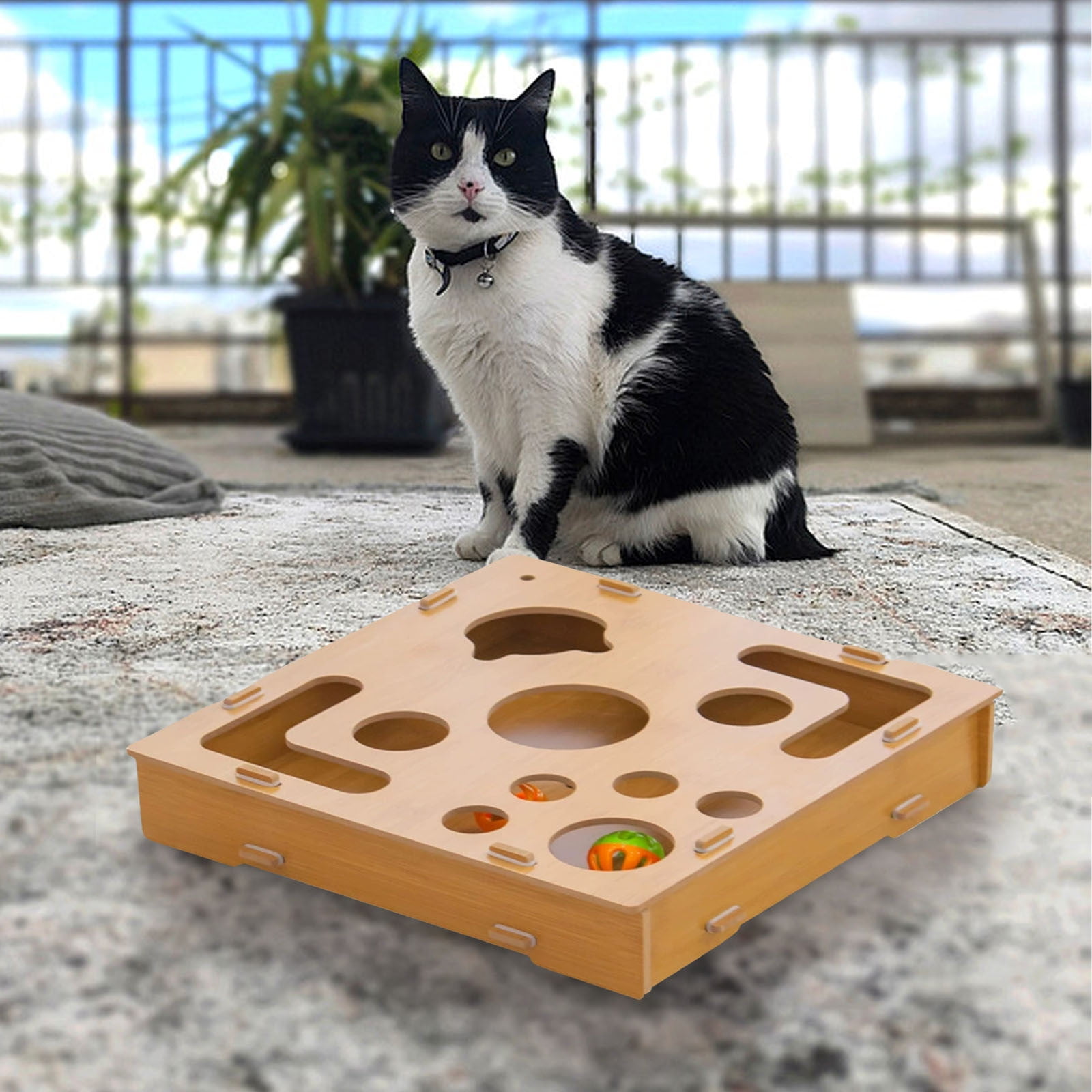 Standard Cat Intelligence Maze Box - Interactive Puzzle Design, Stimulates Mental Exercise, Boredom Relief for Indoor Cats, Durable Material, Suitable for All Cat Breeds, 1pc