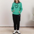 thumbnail image 4 of Gibobby Sudaderas de Forro Polar y Pantalones Conjunto deportivo de forro polar para mujer, sudadera con capucha de manga larga con bolsillos y pantalones(BK1,XL), 4 of 5