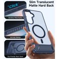 thumbnail image 6 of for Samsung Galaxy S26 Plus Case Magnetic, [Compatible with MagSafe][Built-in Invisible Stand ], Military Grade Drop Protection Translucent Slim Case for Galaxy S26 Plus , Blue, 6 of 8