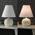thumbnail image 4 of JONATHAN Y Asher 18.25" Minimalist Scandinavian Resin/Iron Gourd LED Table Lamp, Matte Cream (Set of 2), JYL5602B-SET2, 4 of 6