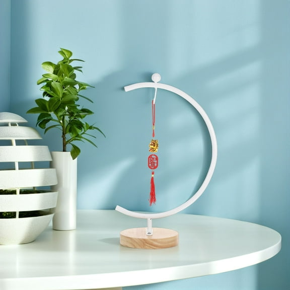 Soimiss Ornament Display Hook Wood Elegant Stand For Office Decor 1Pack